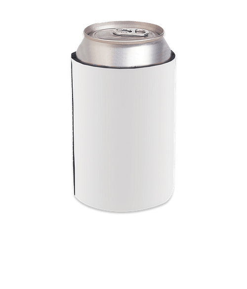 Full Color Collapsible Can Cooler in White