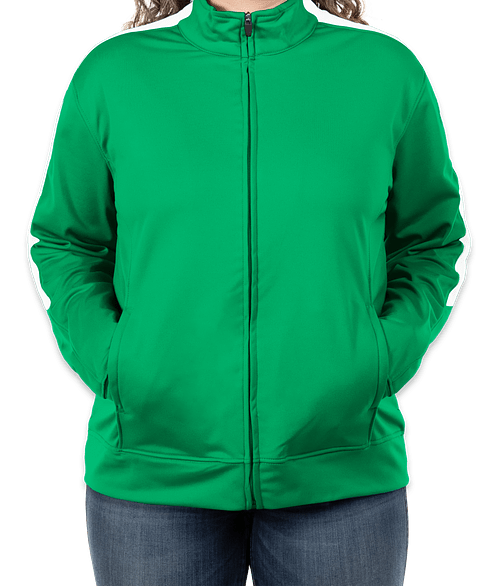 Augusta Women's Medalist Tricot Track Jacket 2.0 in Kelly / White