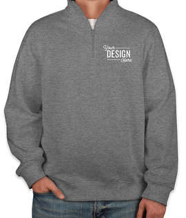 Sport-Tek Premium Quarter Zip Sweatshirt - Embroidered - Color: Vintage Heather