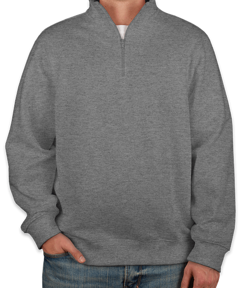 Sport-Tek Tall Premium Quarter Zip Sweatshirt in Vintage Heather