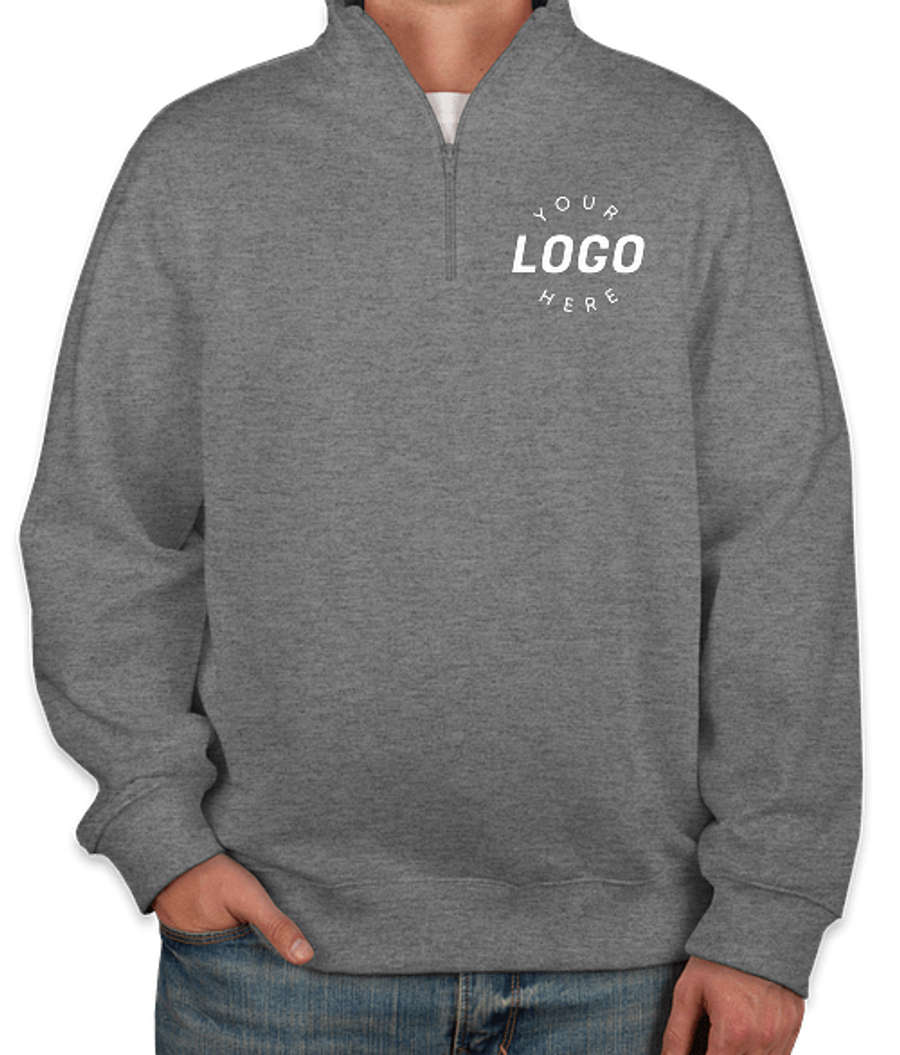 Sport-Tek Tall Premium Quarter Zip Sweatshirt in Vintage Heather