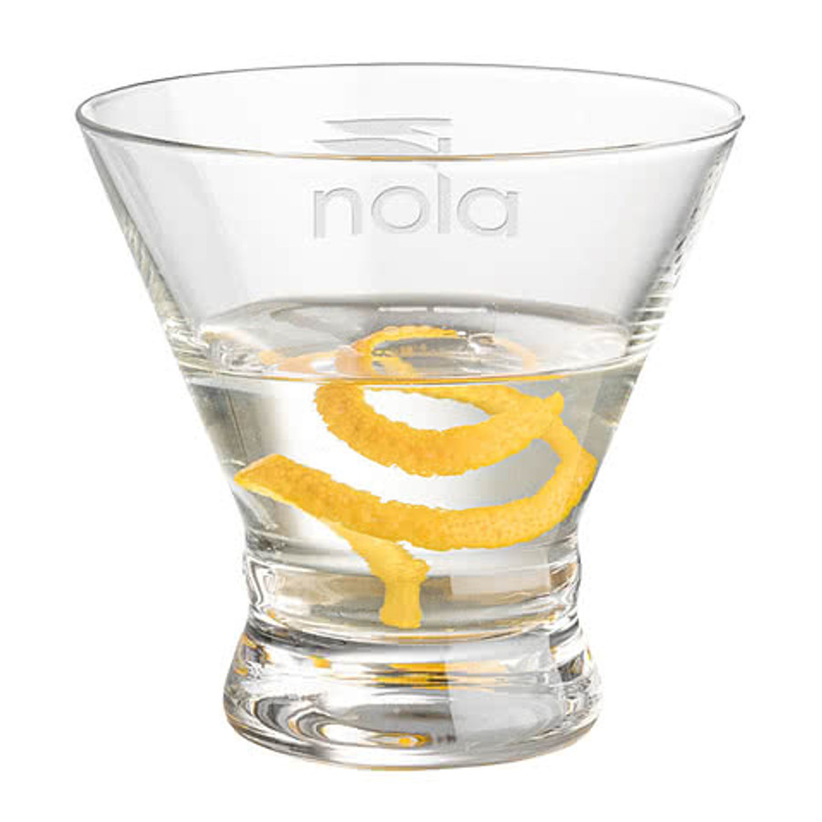 Laser Etched 8 oz. Rideau Stemless Martini Glass in Clear