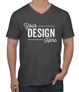 Canada - Gildan Softstyle Jersey V-Neck T-shirt - Color: Charcoal