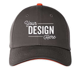 New Era 39THIRTY Stretch Fit Hat - Color: Graphite / Orange