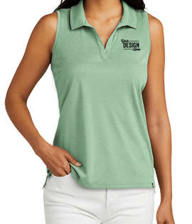TravisMathew Women's Coto Sleeveless Performance Polo - Color: Beryl Green Heather