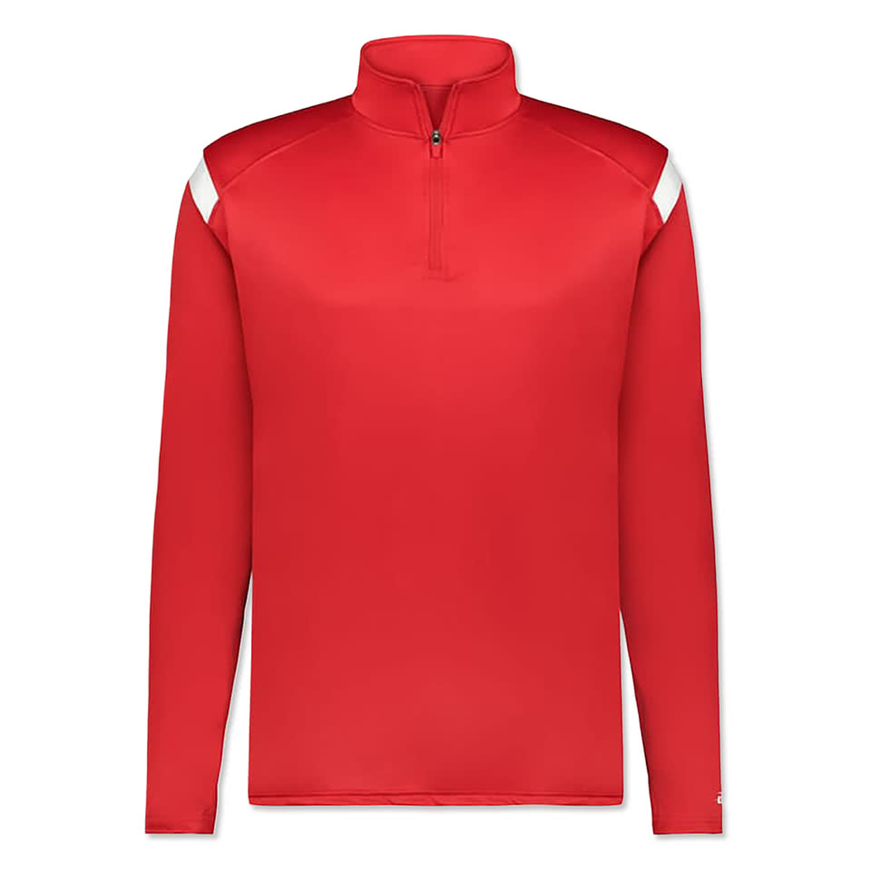 Badger Youth On The Rise Sport Paneled Performance Quarter Zip Pullover