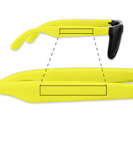 Two-Tone Matte Sunglasses - Color: Yellow