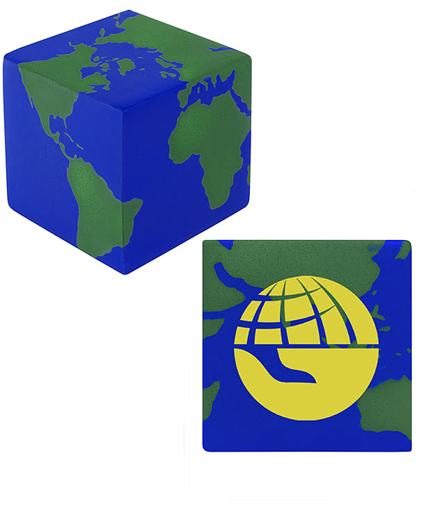 Earth World Cube Stress Reliever