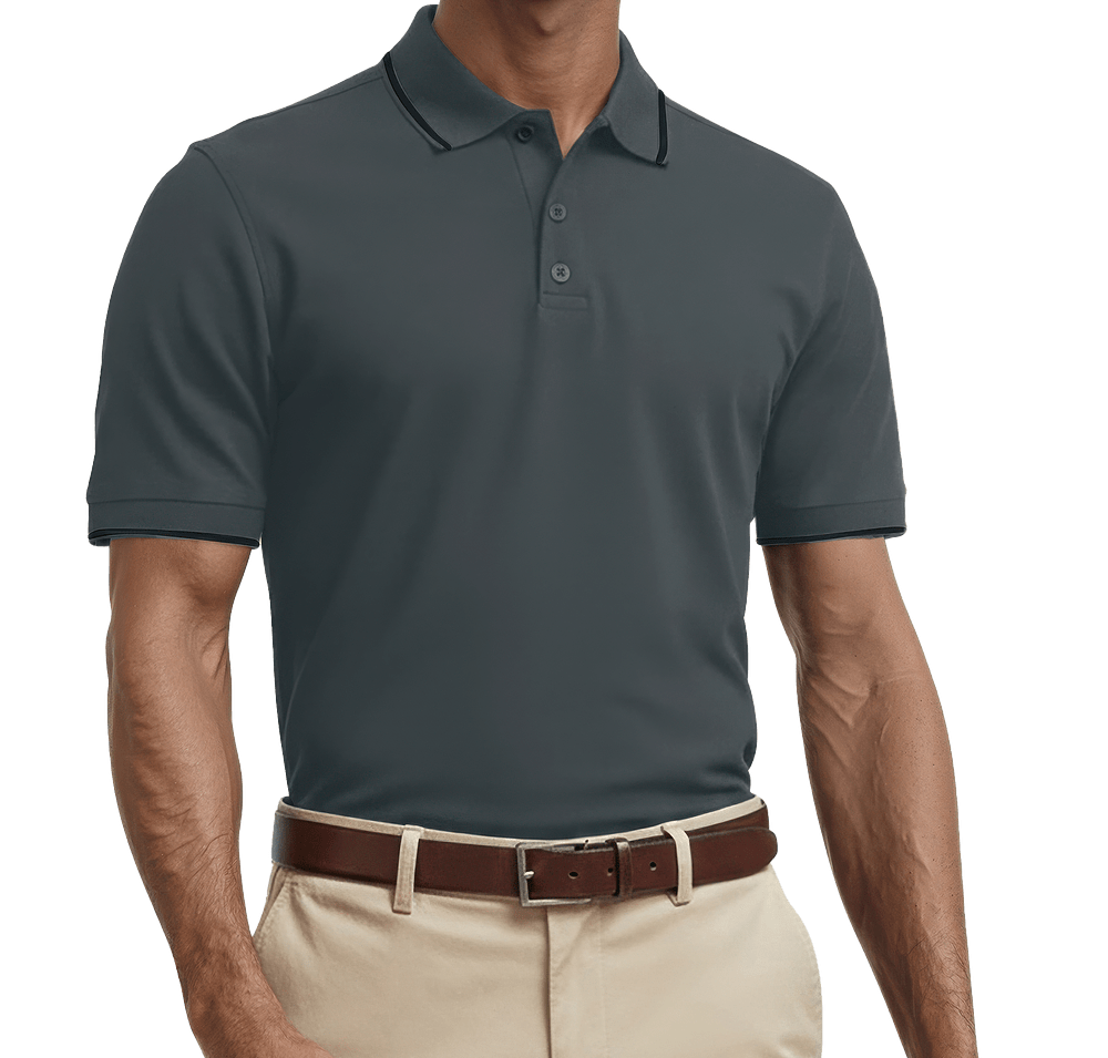 Blue Generation BLU-X-DRI Striped Trim Performance Polo-default