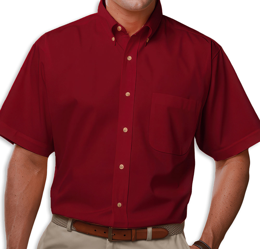 Blue Generation Scotchgard Short Sleeve Dress Shirt - Embroidered-default
