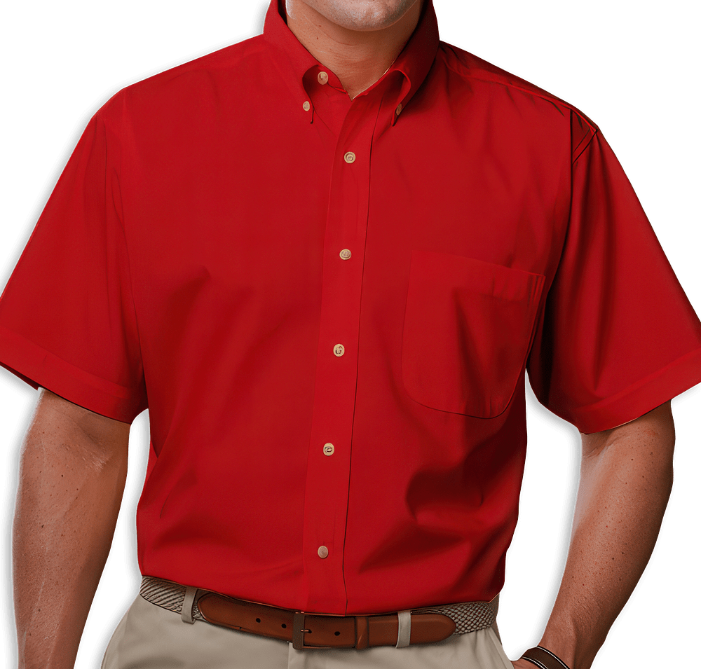 Blue Generation Scotchgard Short Sleeve Dress Shirt - Embroidered-default