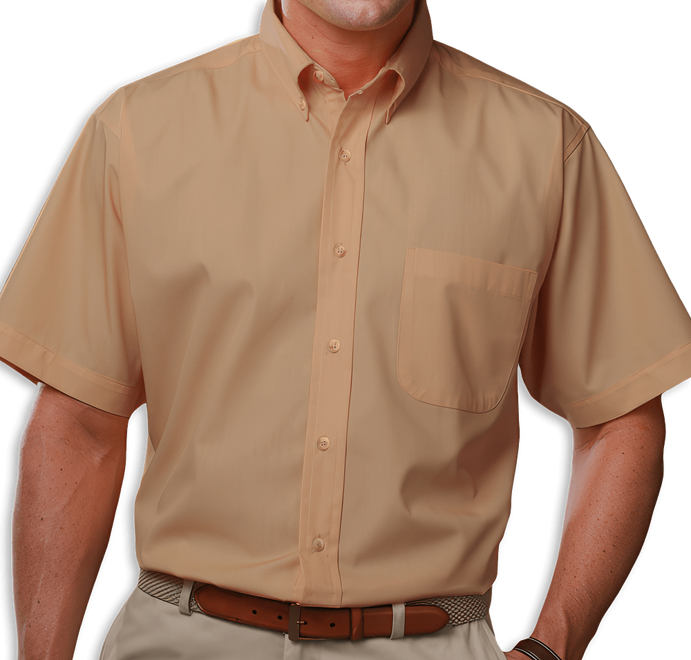 Blue Generation Scotchgard Short Sleeve Dress Shirt - Embroidered-default