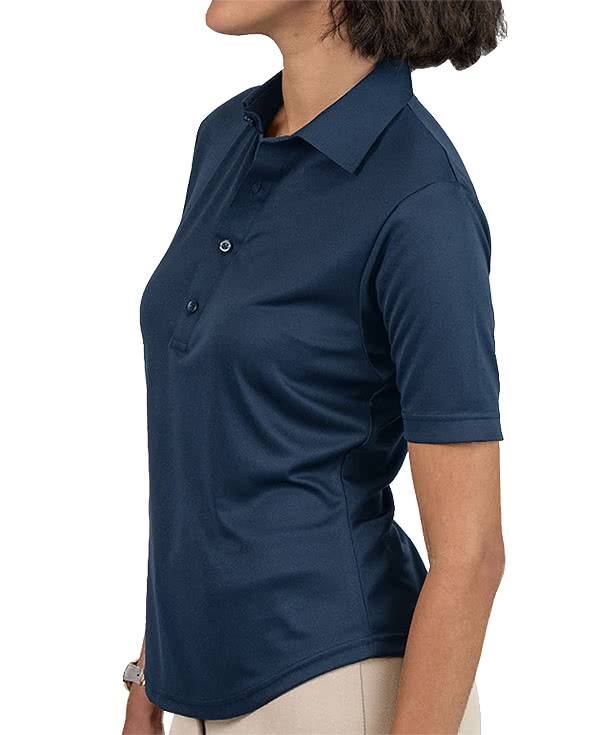 Blue Generation Women's Bonded Dress Collar Performance Polo - Embroidered