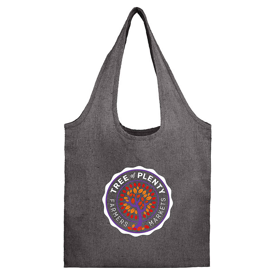 Full Color Bungalow Recycled Cotton Shopper Tote Bag