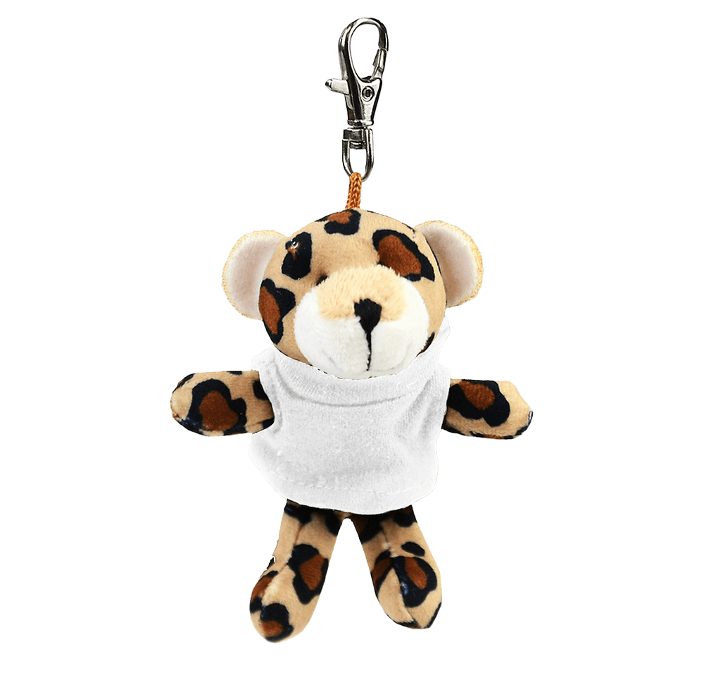 Full Color Wild Bunch 4" Leopard Plush Animal Keychain-default