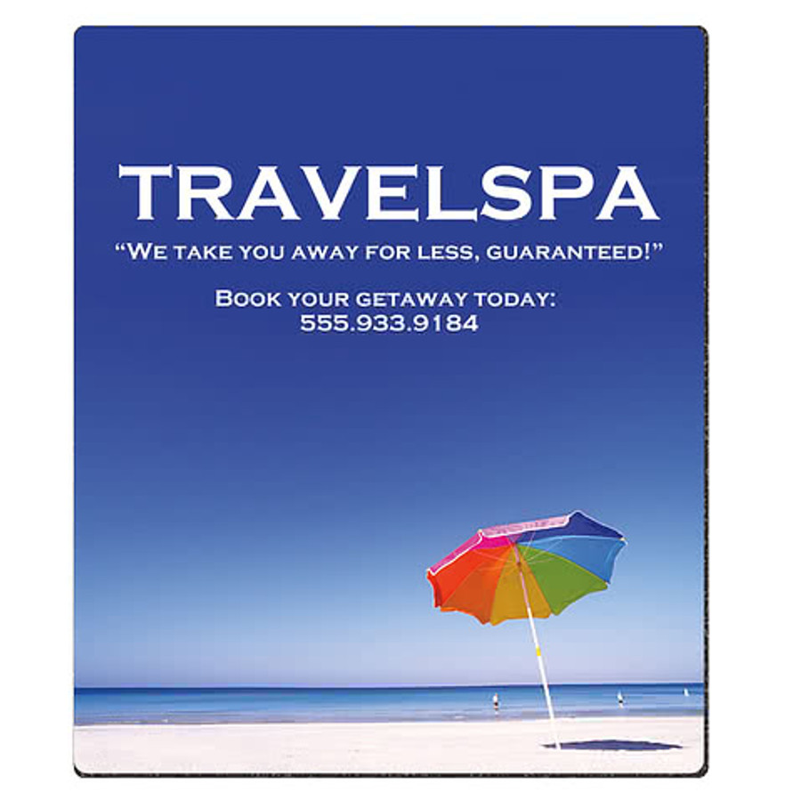 Full Color Large 1/4" Surface Fabric Mouse Pad in White