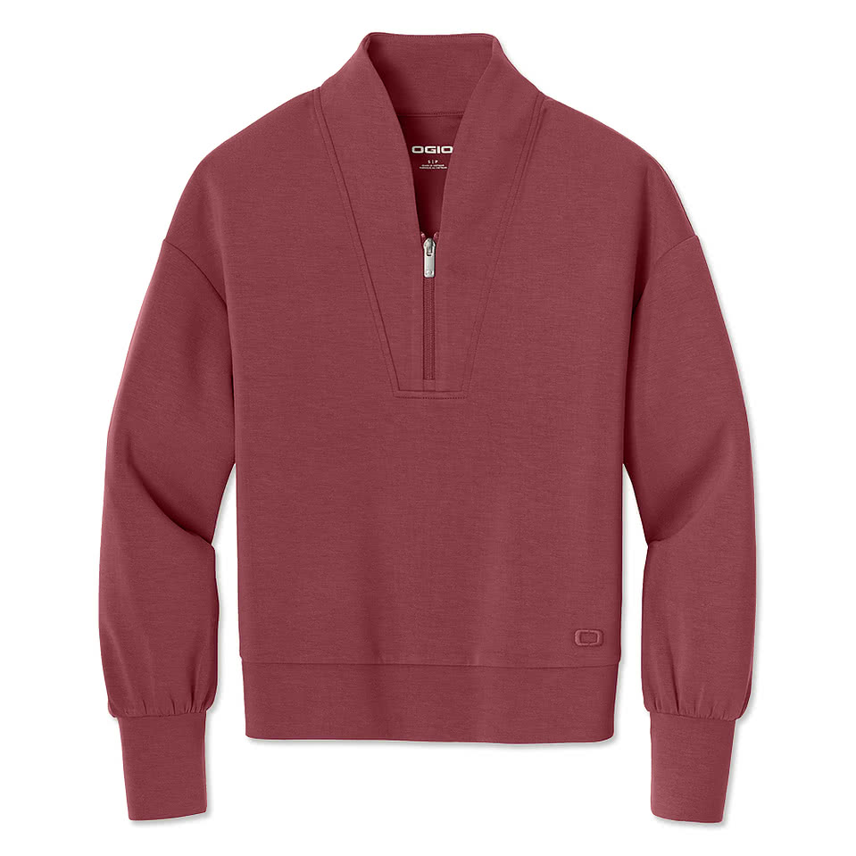 OGIO Women’s Transcend Recycled Quarter Zip Sweatshirt