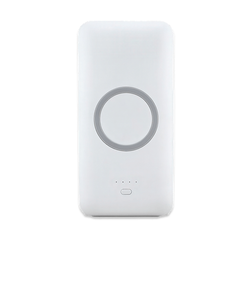Full Color Chi-Charge Pro Qi 10,000 mAh Portable Wireless Power Bank in White