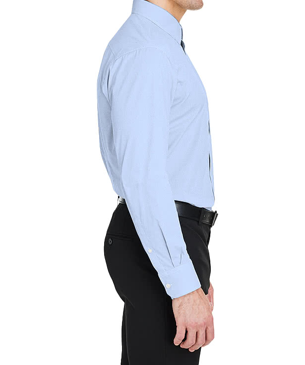Devon & Jones CrownLux Microstripe Performance Dress Shirt - Embroidered
