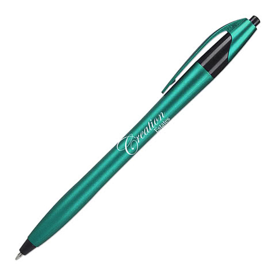 Metallic Dart Ballpoint Pen (black ink) in Metallic Teal with Black