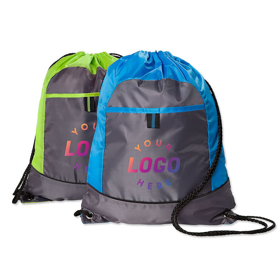 Port Authority Pocket Drawstring Bag