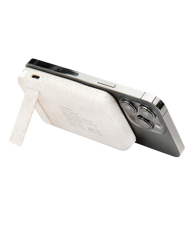 Laser Engraved Mag Max Bamboo 5,000 mAh Portable Power Bank