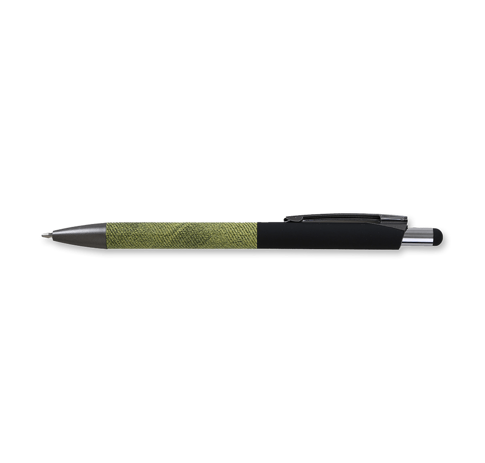 Laser Engraved Ecometal Denim Stylus Pen (black ink)-default