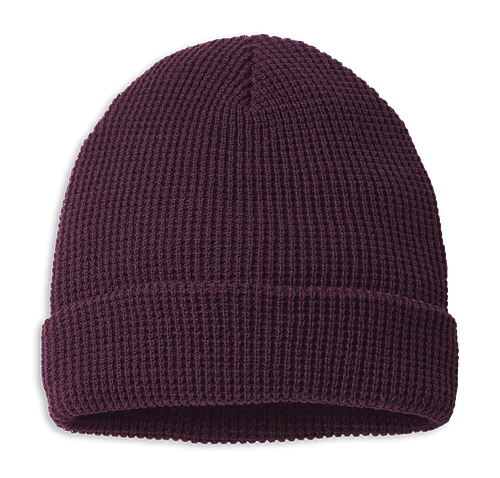 Richardson Waffle Cuff Beanie in Burgundy