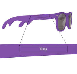 Malibu Bottle Opener Sunglasses - Color: Purple