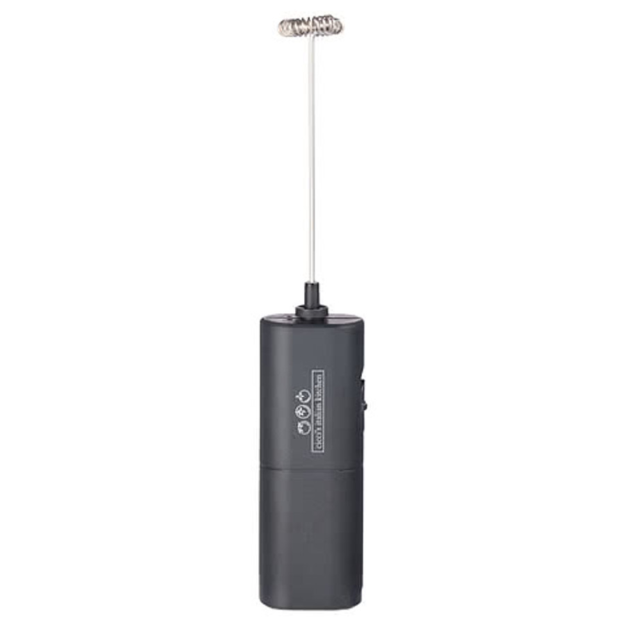 Battery Operated Handheld Milk Frother in Black