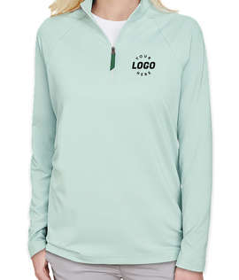 Devon & Jones Women's CrownLux Performance Quarter Zip Sweatshirt - Color: Kelly Green
