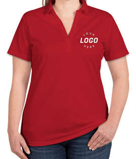 Port Authority Women's Silk Touch Performance Polo - Screen Printed - Color: Red