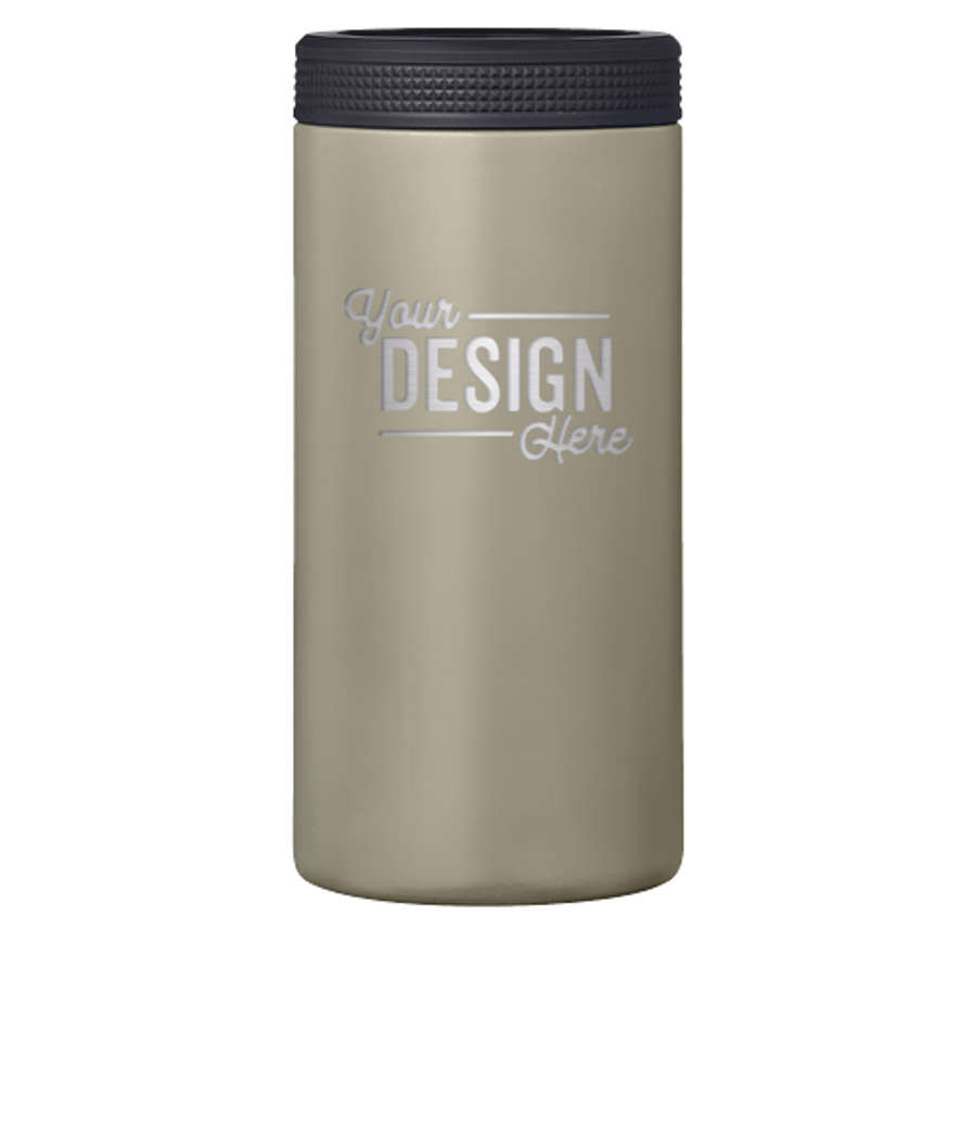 Laser Engraved Columbia PFG Insulated Slim Can Cooler in FOSSIL