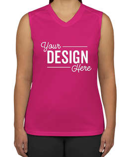 Badger B-Dry Women's Sleeveless Performance Shirt - Color: Hot Pink