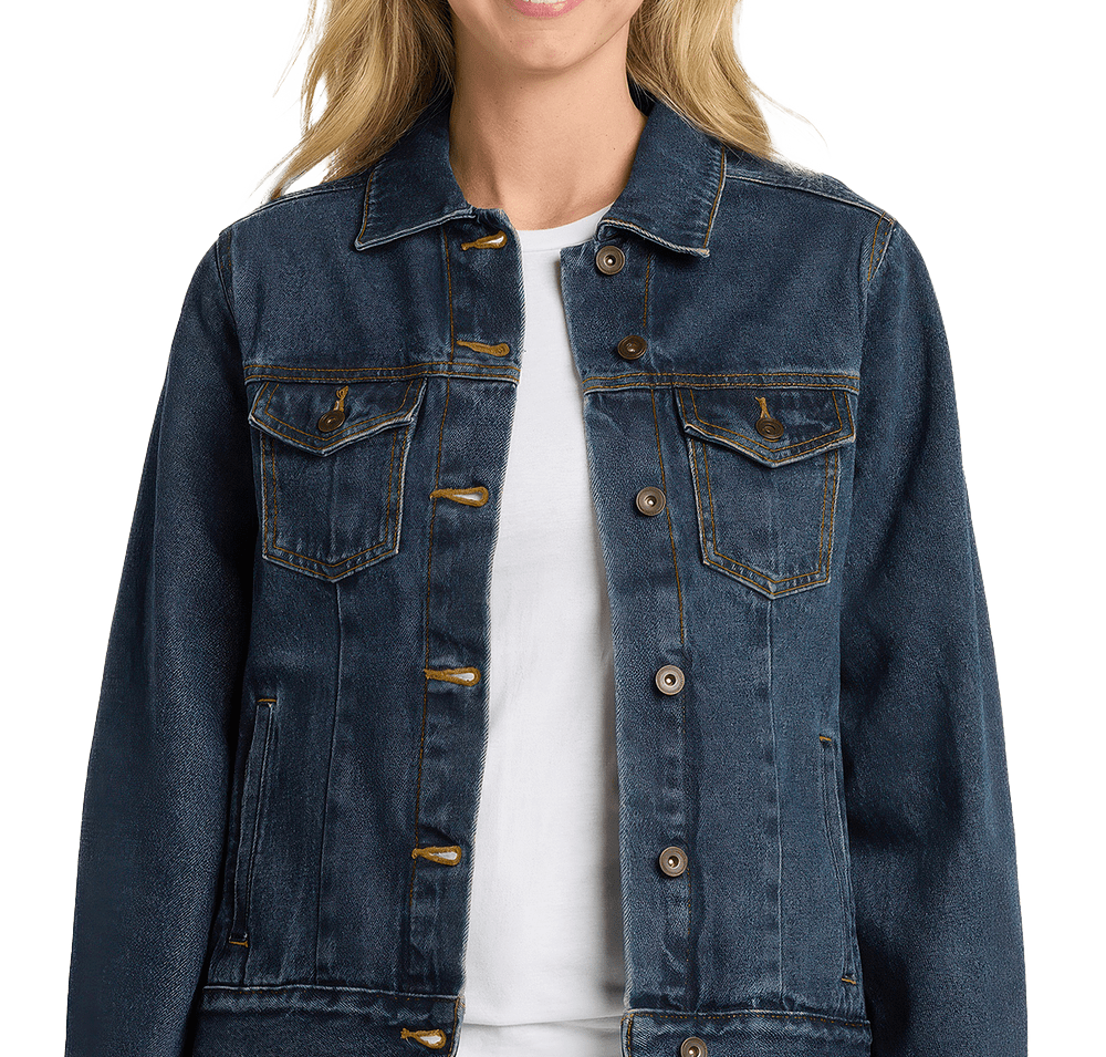 Port Authority Women's Garment Washed Indigo Denim Jacket-default