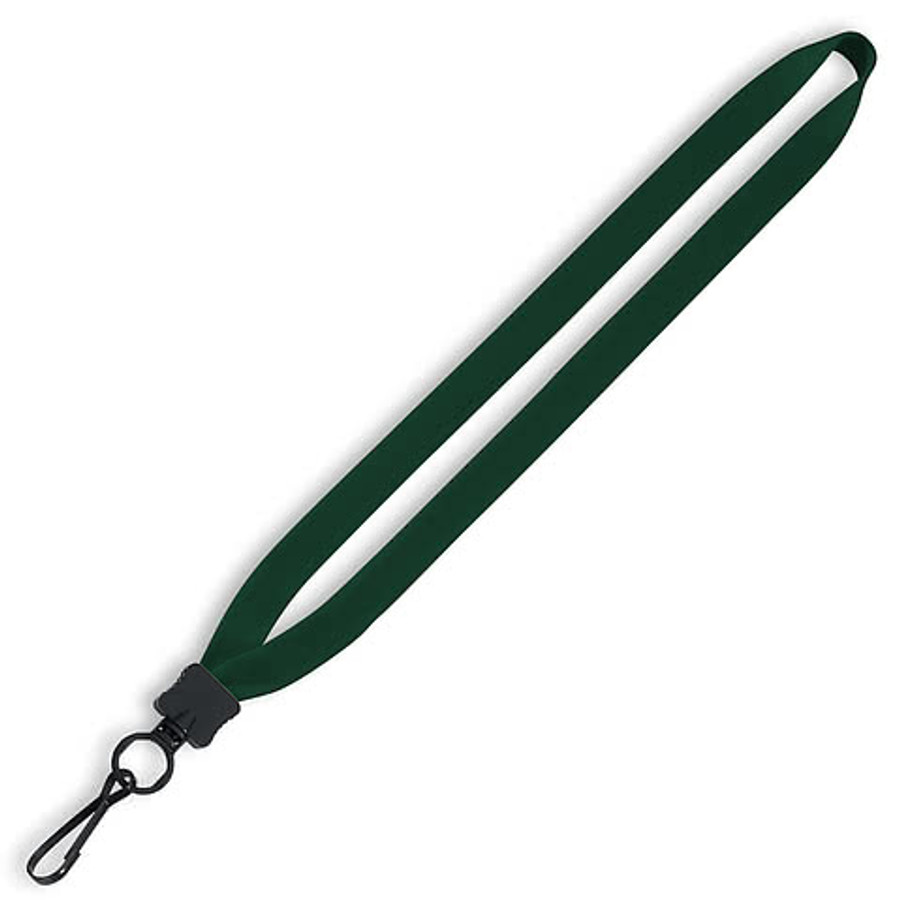 3/4" Cotton Lanyard with Plastic O-Ring and Large Metal J Hook in White