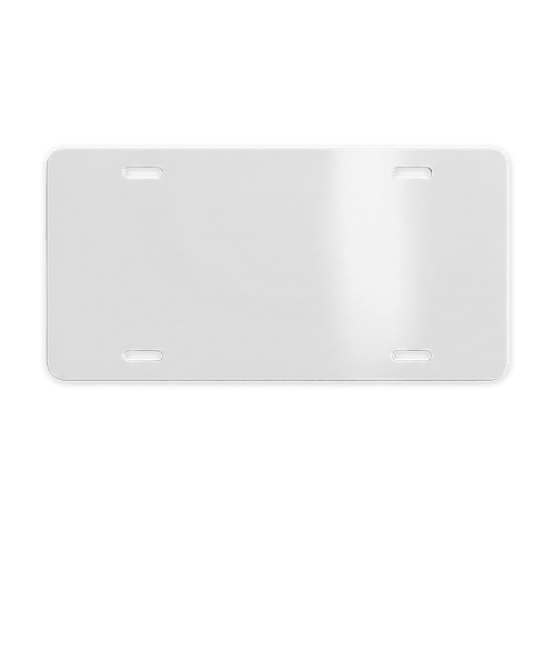 Full Color Custom Vanity License Plate - .055" in White