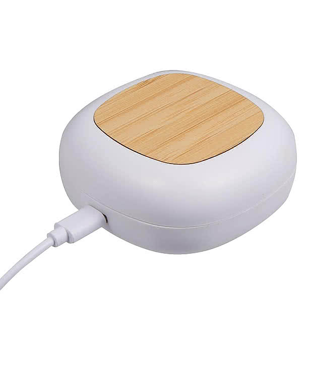 Full Color Mini Recycled Personal Diffuser with Bamboo Accent
