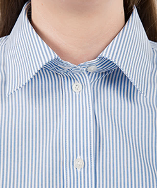 Devon & Jones Women's Banker Stripe Dress Shirt - Printed