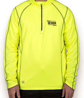 OGIO Endurance Reflective Heather Performance Quarter Zip Pullover - Color: Pace Yellow