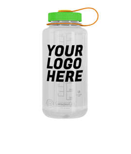 Nalgene 32 oz. Sustain Tritan Wide Mouth Water Bottle - Color: Clear / Kiwi / Pumpkin / Sunflower