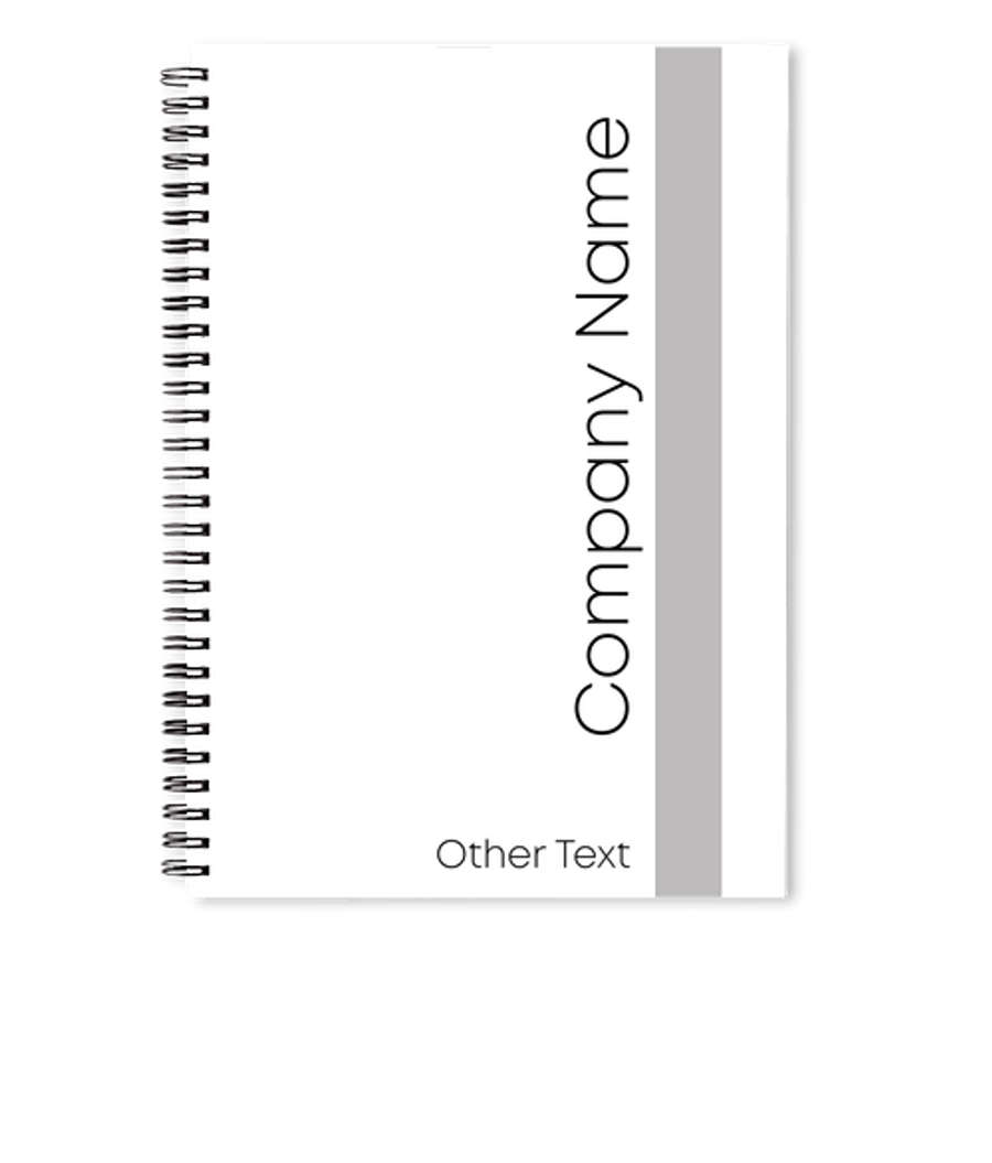 Vertical Title JournalBooks ® Spiral Notebook in White