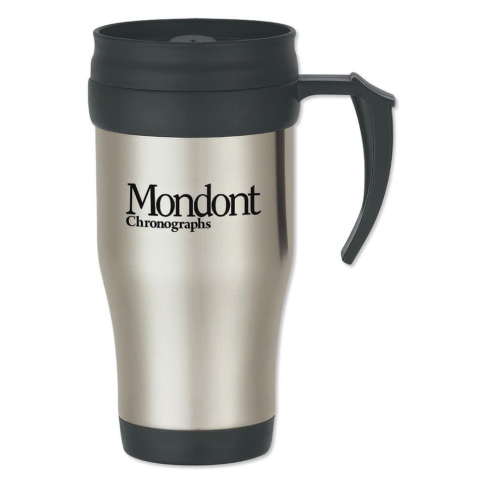 16 oz. Stainless Steel Slide Action Travel Mug