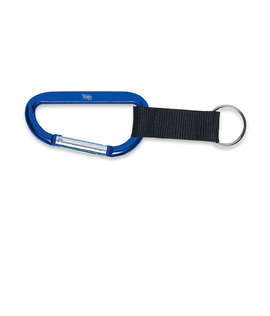 Laser Engraved Large Carabiner Keychain - Color: Blue