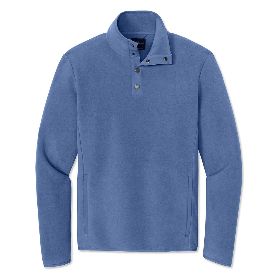 Brooks Brothers Fleece Quarter Snap Neck Pullover