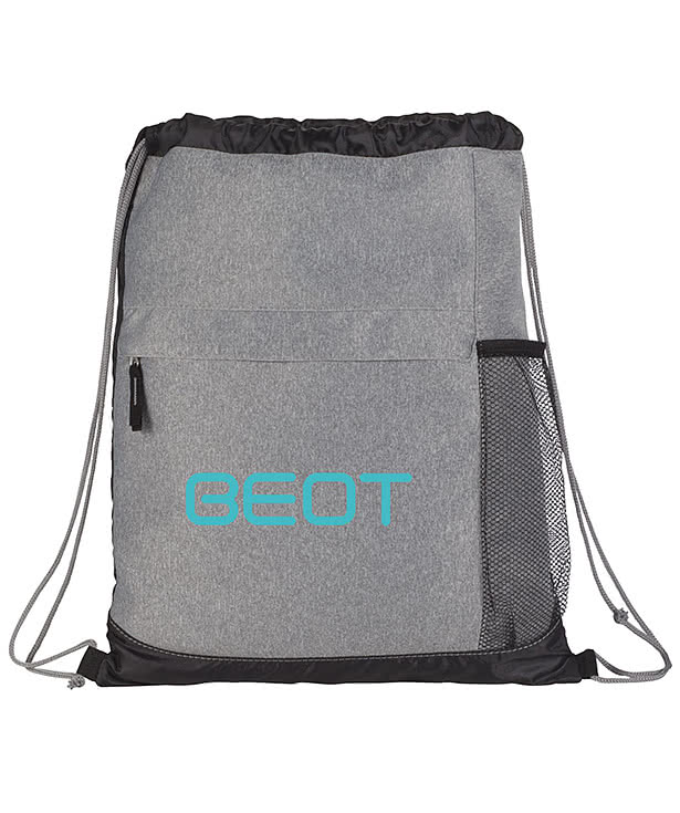 Heather Melange Drawstring Bag