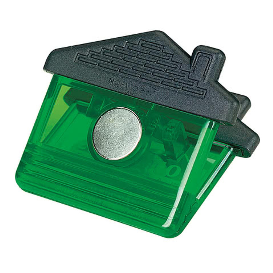 Full Color House Magnetic Memo Clip in Translucent Red
