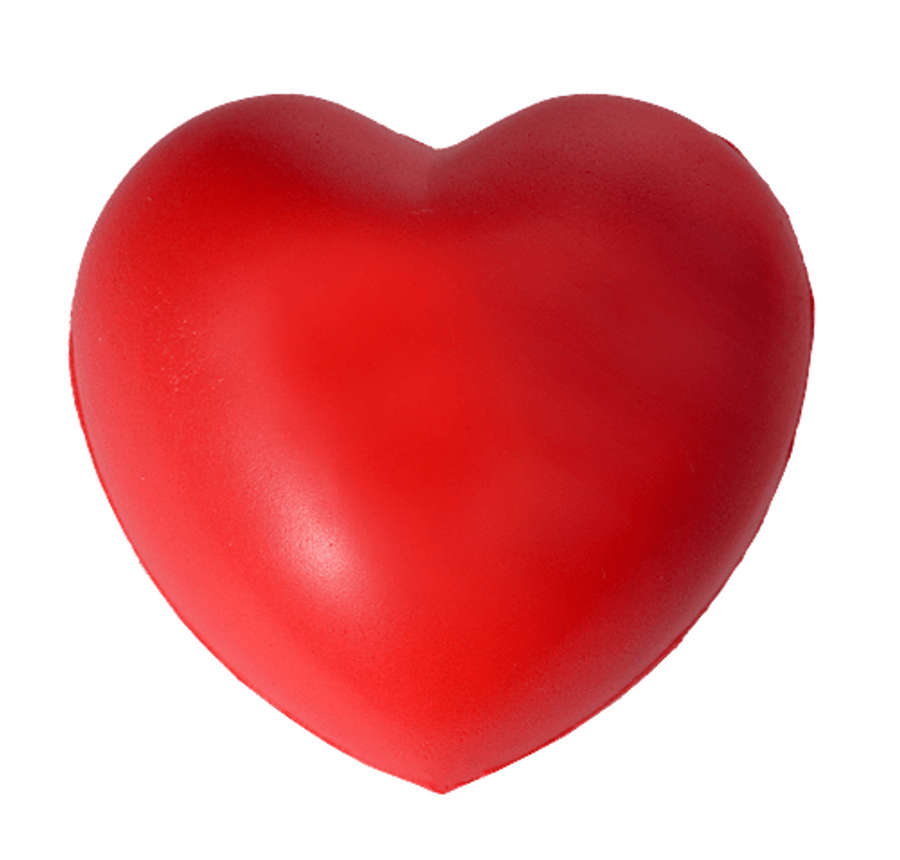 Heart Super Squish Stress Reliever in Red
