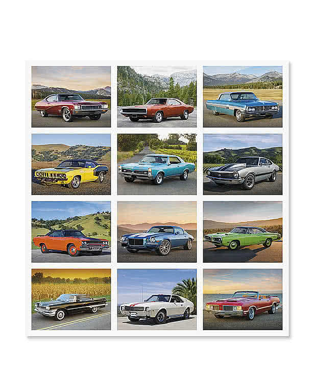 Muscle Thunder Car Spiral Monthly Calendar