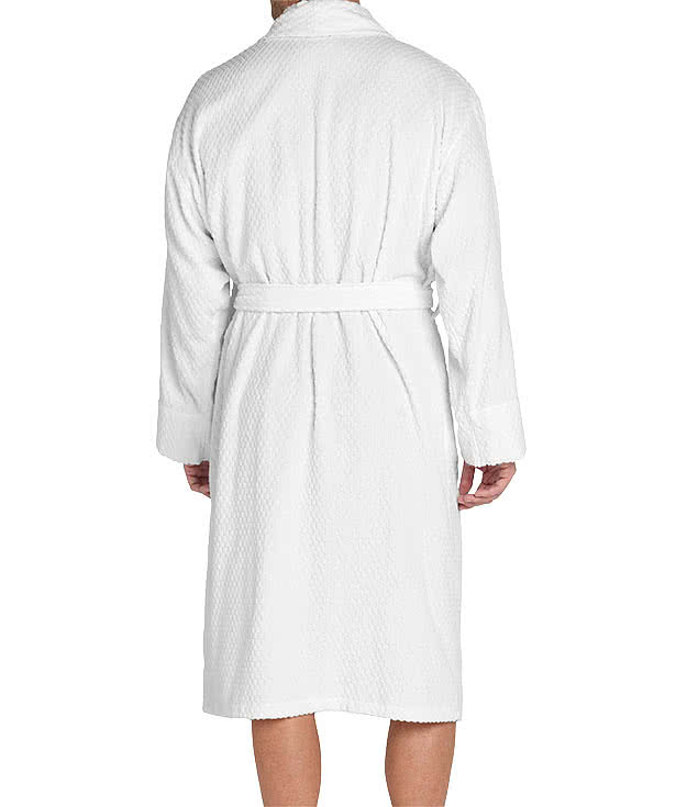Port Authority Checkered Terry Shawl Collar Robe